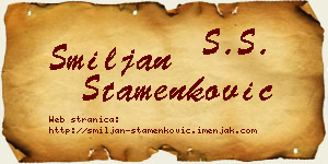 Smiljan Stamenković vizit kartica